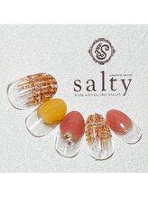 ネイルアンドアイラッシュサロン ソルティ 寺田町(salty)/ツイードネイル