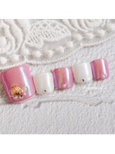 たゆ ネイル(たゆnail)/ピンクオーロラシェルネイル