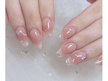 エル バイ ノリコ(elu by Noriko)/チークミラーフレンチネイル