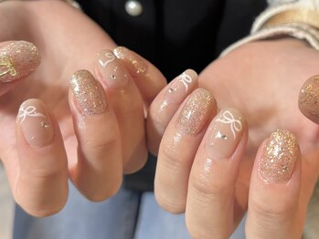 アンゲッコ 長堀橋(angecco)/リボンネイル