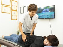 整体院 あおりはの雰囲気（姿勢を良くするために背骨や骨盤にアプローチします）