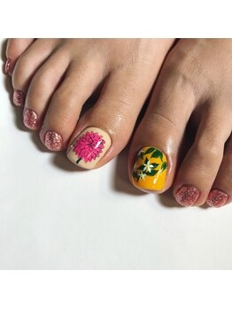 サニーサイドアップ ネイル(Sunny SideUp nail)/Footart nail flower ~