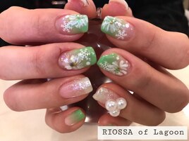 雪の結晶×ビジュー