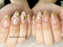 ネイルサロン ビビ(bibi)/トレンドのガラスフレンチ