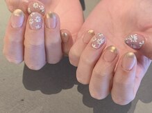 ドレス(Dress nail＆eyelash Lolonois)/メタリックフラワー