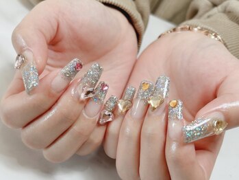 スリーズネイル(cerise nail)の写真/【コンプレックス解消】爪を綺麗に見せる長さ出し♪理想のスクエアネイルも叶う！深爪でお悩みの方にも◎