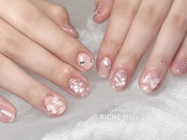 春のピンクネイル♪