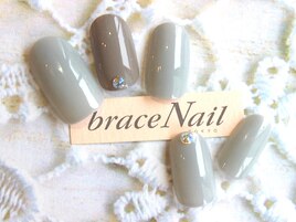 ワンポイントシンプルネイル