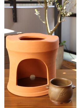 禅/禅オリジナル黄土笠間焼き座浴器