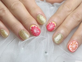ジョアネイル(JOA Nail)/フルーツ/ゴールド/夏/果物