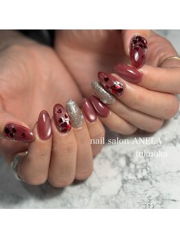 バレンタインネイル