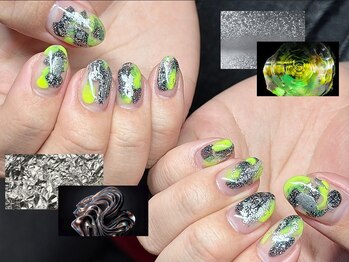 ヌル ネイル 堀江(NURU NAIL HORIE)/ネオンイエロー！COOL個性派☆