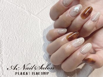 エーネイルサロン プラーカ本店(A-Nail Salon)/　べっ甲ネイル