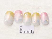 アイネイルズ 池袋店(I-nails)/春色オーロラニュアンス