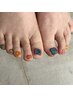 【foot nail】学割U24デザインコース(両足5~10本まで/初回オフ無料)¥6800