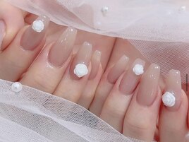 シンプル薔薇ネイル