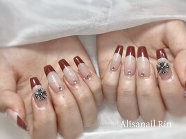 チップスカルプ☆赤フレンチ