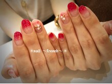 ヘアーアンドネイル フレンチ(French)/レッド×チェック