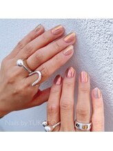 リグネイルスタジオ(Lig nail studio)/クリアダークミラーネイル