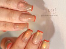 グレースネイルファクトリー(grace'nail factory)/スキニーフレンチ×マグネット