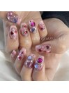 アミ施術お客様ネイル