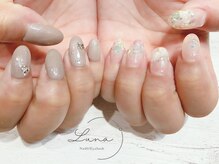 ネイルアンドまつ毛エクステ ルーナ イオン相模原店/アシンメトリーネイル