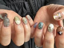 アイネイルズ 天神今泉店(I-nails)/【sana.i】ちぐはぐニュアンス