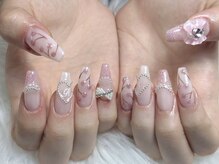 ジュリネイルスタジオ(Julli Nail Studio)/リボンネイル・アート・キラキラ