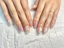 ネイルベースキュウロク(NAILBASE96)/水彩風お花ネイル