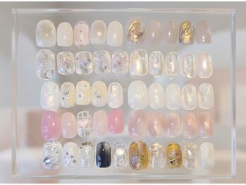 ラジュルネ(nail&eyelash La journee)の写真/爪が短くても、こんなに可愛い！大人気夏ニュアンスうるぷる質感で指先華やか♪