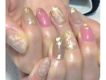 キャディーネイルズ(Caddy' Nails)/2層の贅沢金箔ネイル　¥7150