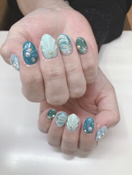 ティーエヌ 本厚木店/夏ネイル☆8500円【9350円税込】