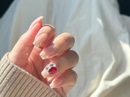 ガラスフレンチネイル