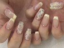 お花ネイル/フレンチ/手描き