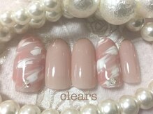 ビューティーネイルサロン クリアーズ(Clears)/ヌードピンクマーブルネイル &nbsp;