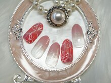 アムルーズ(Amoureuse)/タイダイ柄フラワーネイル♪