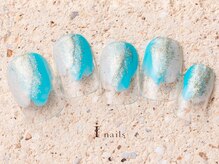 アイネイルズ 町田店(I nails)/ブルー塗りかけネイルb6480円