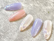 エムネイル(M nail)/紫陽花ネイルきらり
