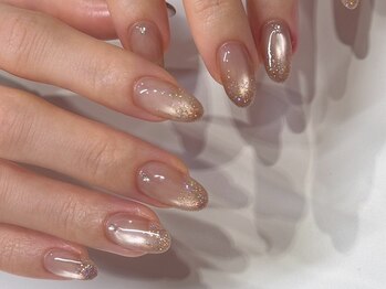 Lily nail 大濠店/パラジェル/フィルイン/マグネット×ラメグラ