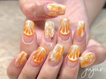 ジュジュル 稲毛本店(jujur)/オレンジネイル