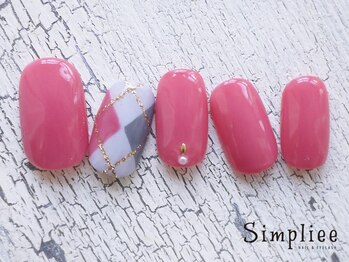 【HAND】チェック柄アート