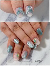ネイルアトリエルカ(nail atelier LUCA)/W-275 グリーン人魚のしっぽ