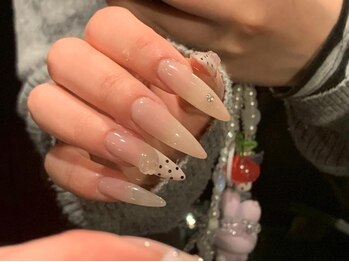 アイネイルズ 三宮店(I nails)/ドットフレンチローズ￥7990