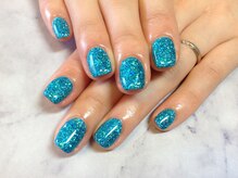 ラウト デコレーションアンドネイルサロン(Lauto Decoration&Nail Salon)/グリーンブルーラメ