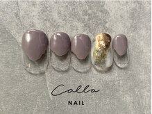 カラネイル 南森町店(calla nail)/水彩メタリックゴールド
