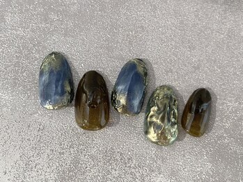 クラリスバイネオ 武蔵小杉(Claris by neo)/ネイビーニュアンスアート¥10000