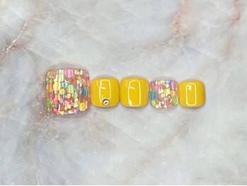 ディースタイル ネイルスタジオ(d-style)/【フット】こだわりアート¥11000