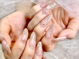 フラッシュネイル×パールアート