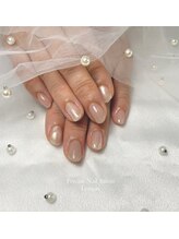 レモン(Lemon)/ホワイトグレージュ×ラメ