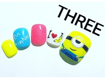 ネイルアンドまつげエクステ専門サロン スリー(THREE)/フットキャラクターネイル